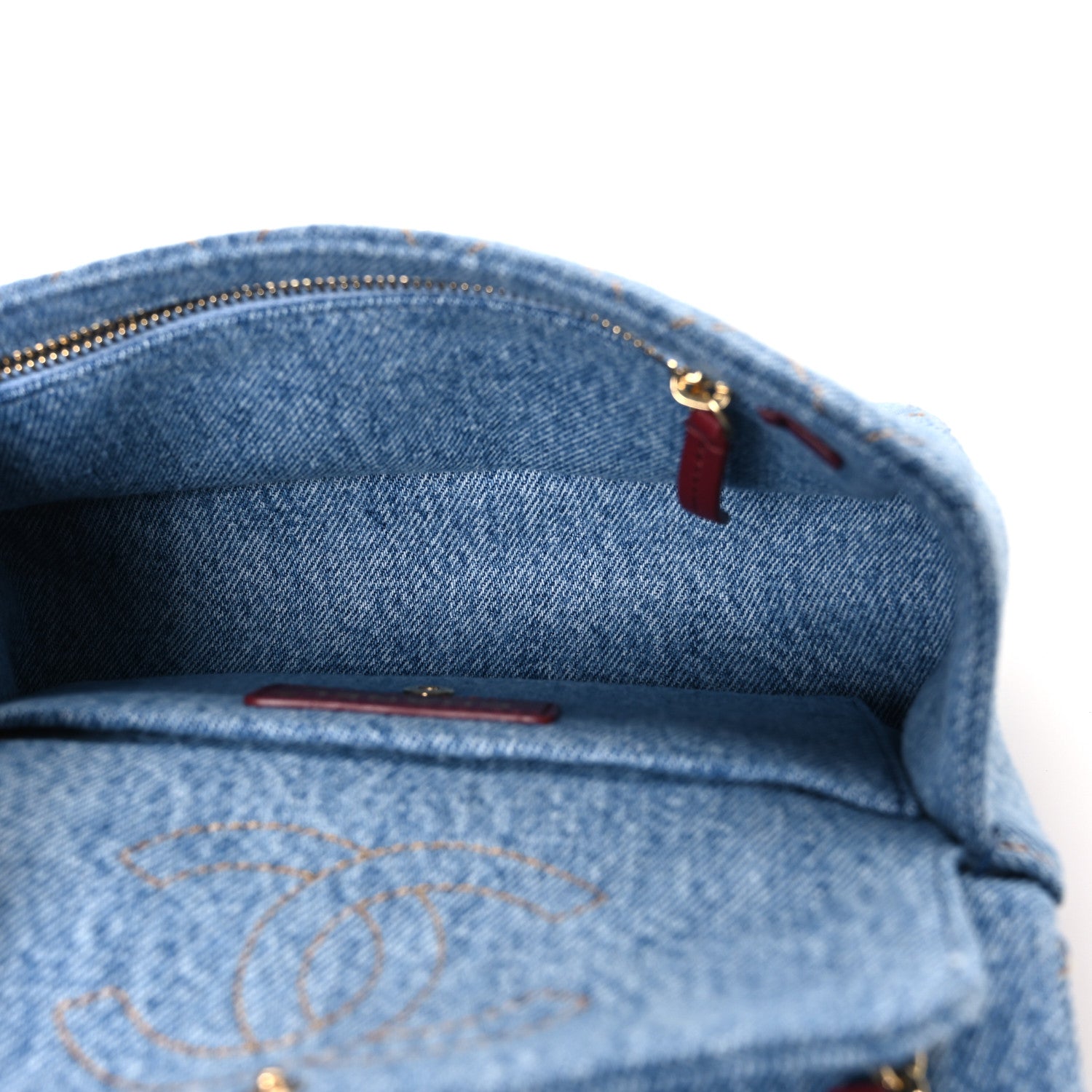 Denim Mini Souplissimo Flap Blue — view 5