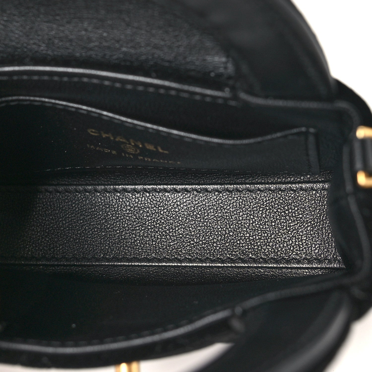 Velvet Quilted Mini Nano Kelly Shopper Black — view 5