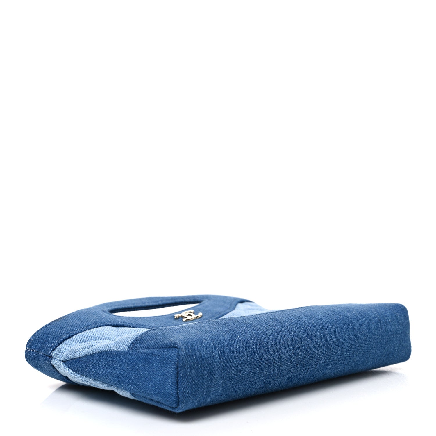 Denim Quilted Nano 31 Shopping Bag Light Blue Dark Blue — view 4