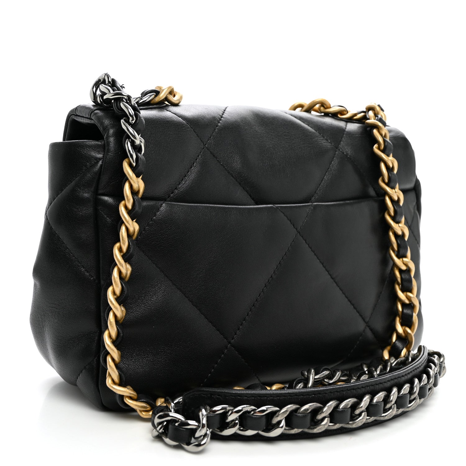 Lambskin Quilted Medium Chanel 19 Flap Black — view 3