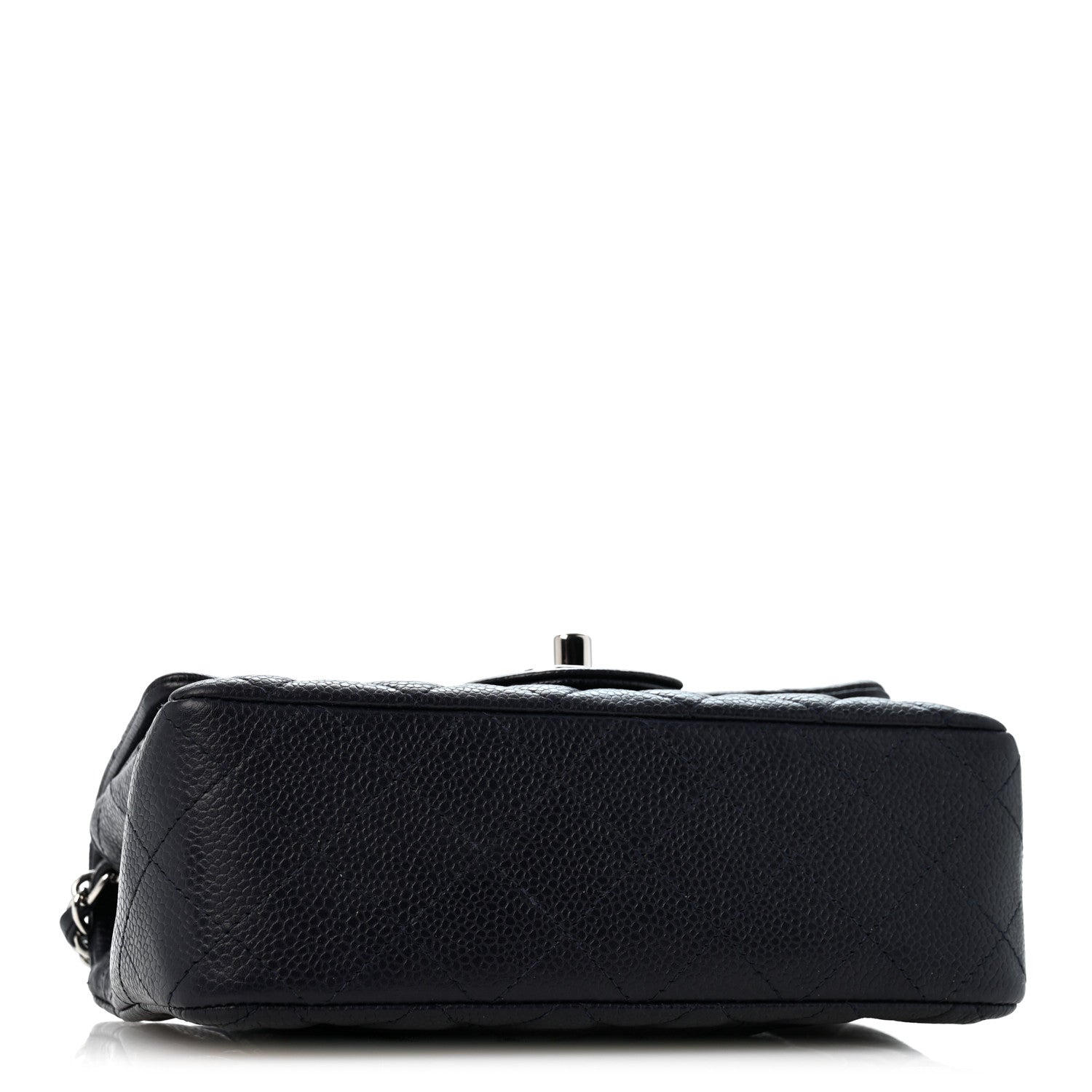 Caviar Quilted Mini Rectangular Flap Navy — view 4