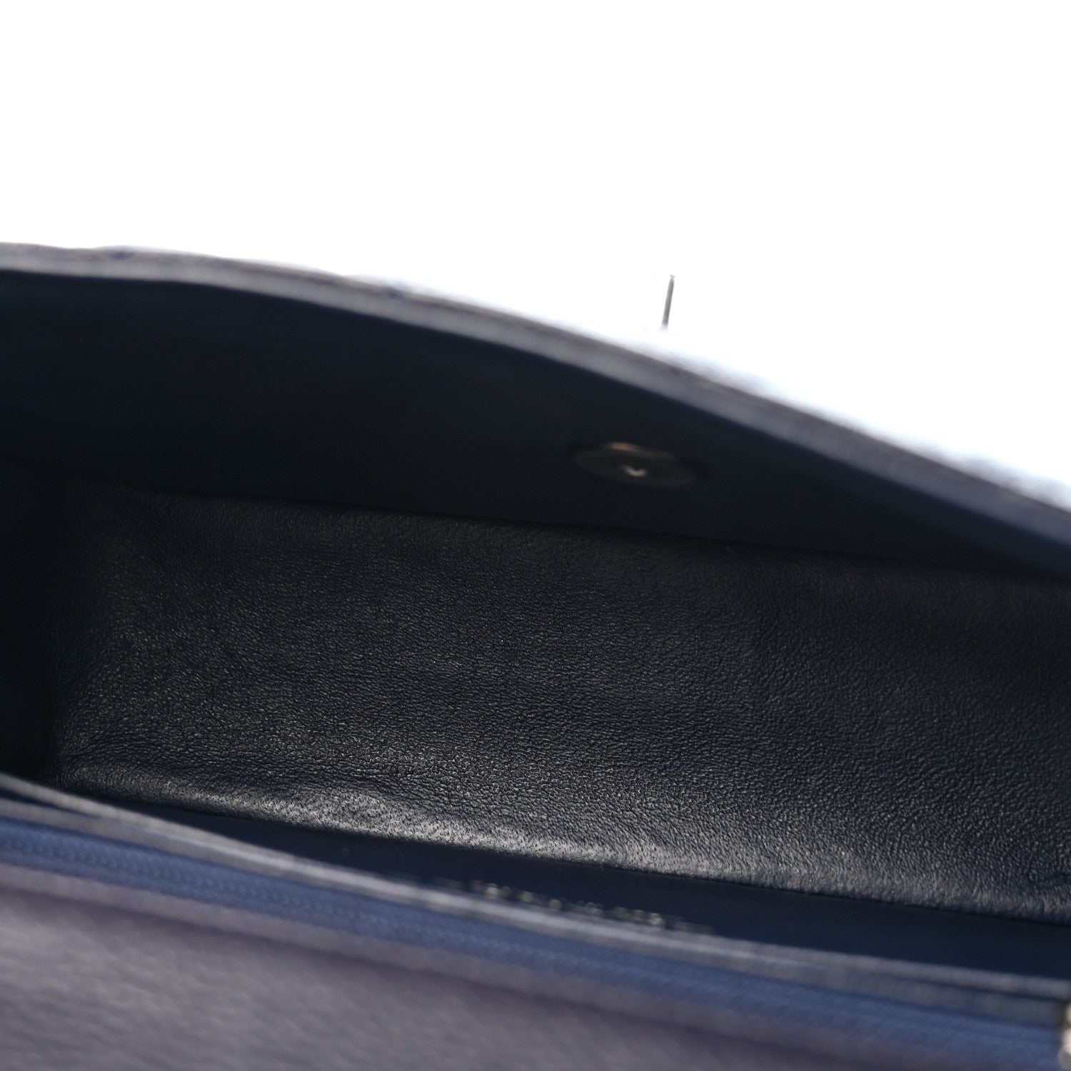 Caviar Quilted Mini Rectangular Flap Navy — view 5