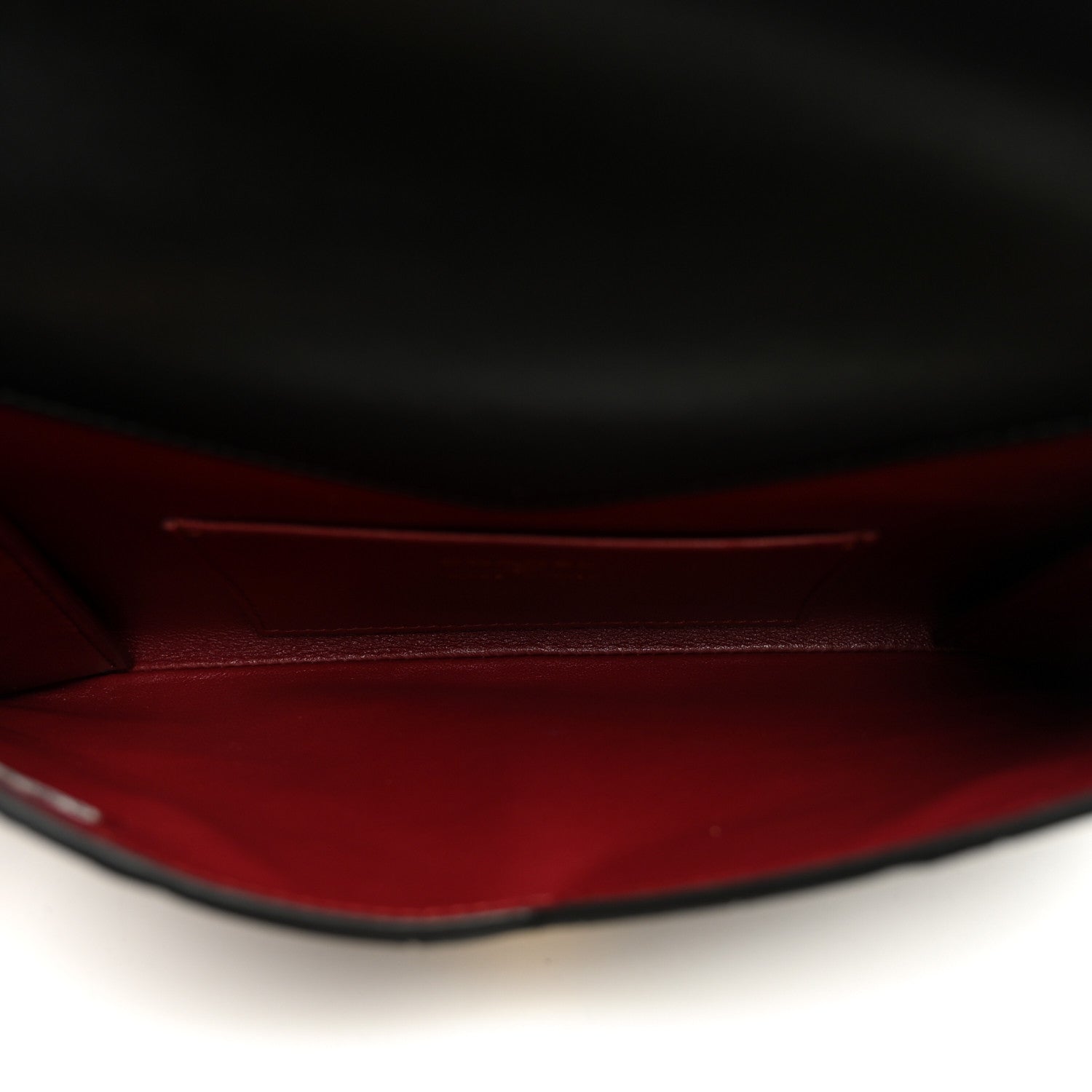 Calfskin Crocodile Embossed Envelope Clutch With Strap Black — view 5