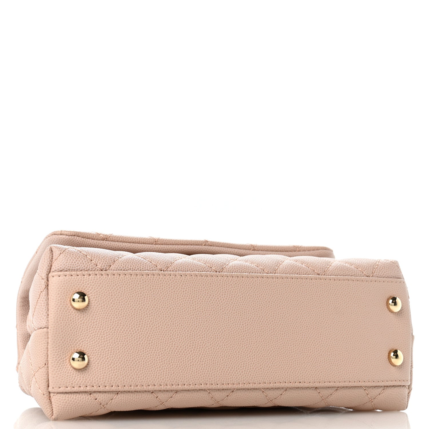 Caviar Quilted Mini Coco Handle Flap Light Pink — view 4