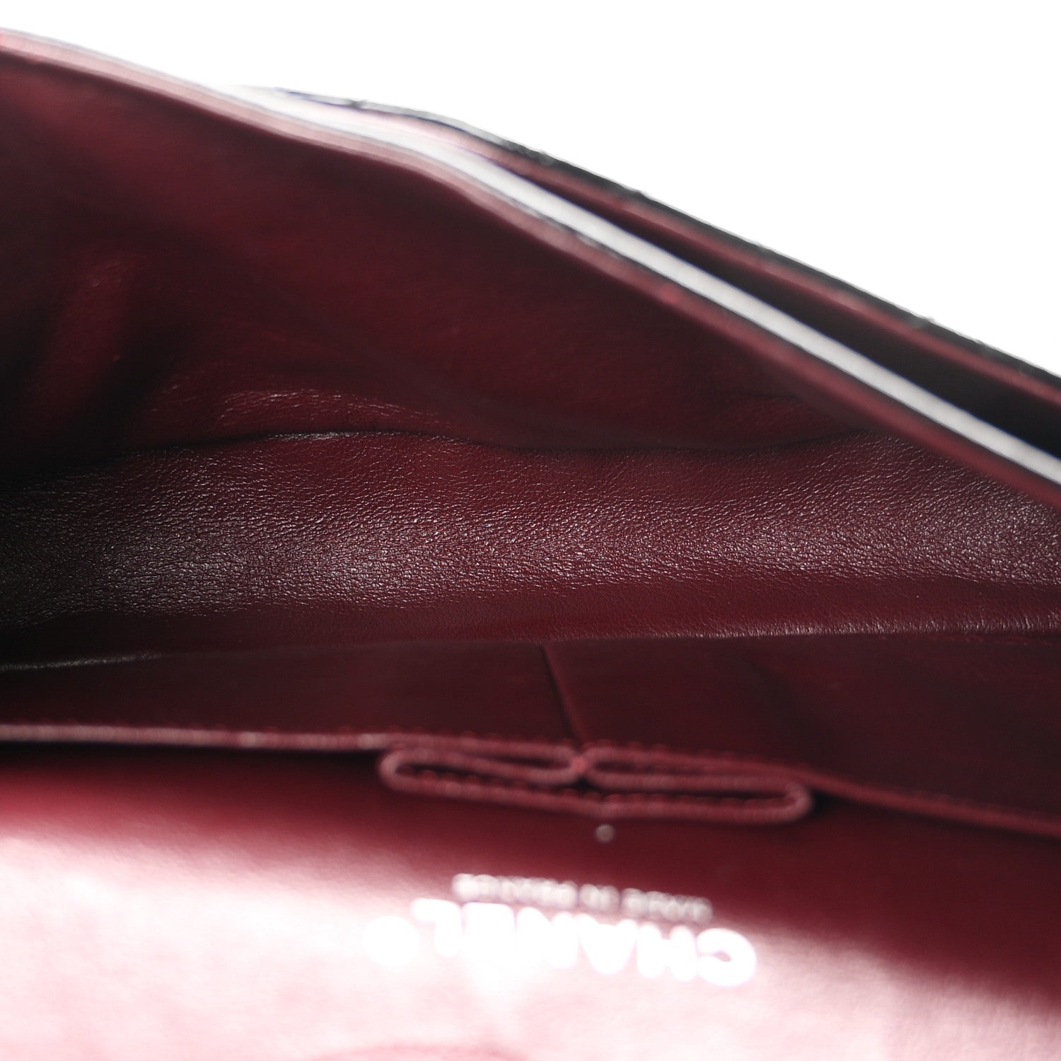 Crumpled Patent Quilted Medium Double Flap Black — view 5