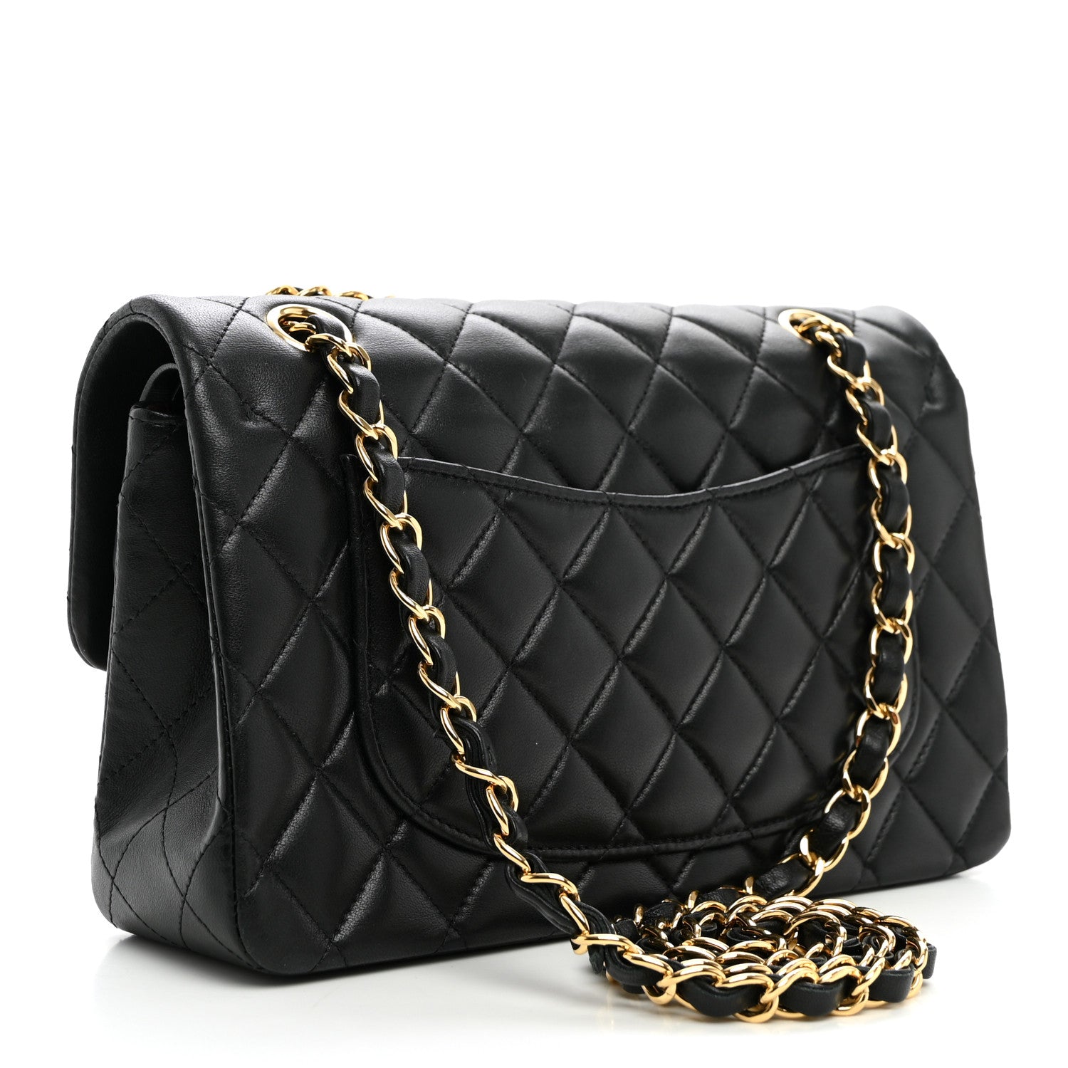 Lambskin Quilted Small Double Flap Black — view 3