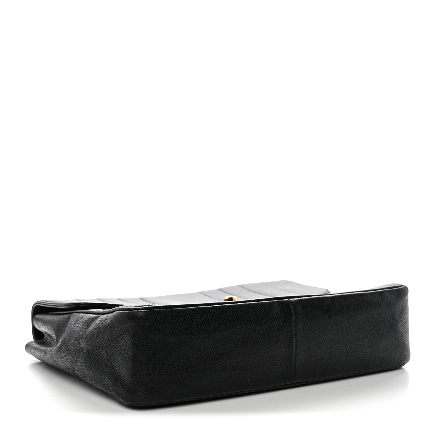 Caviar Vertical Quilted Jumbo Single Flap Black — view 4