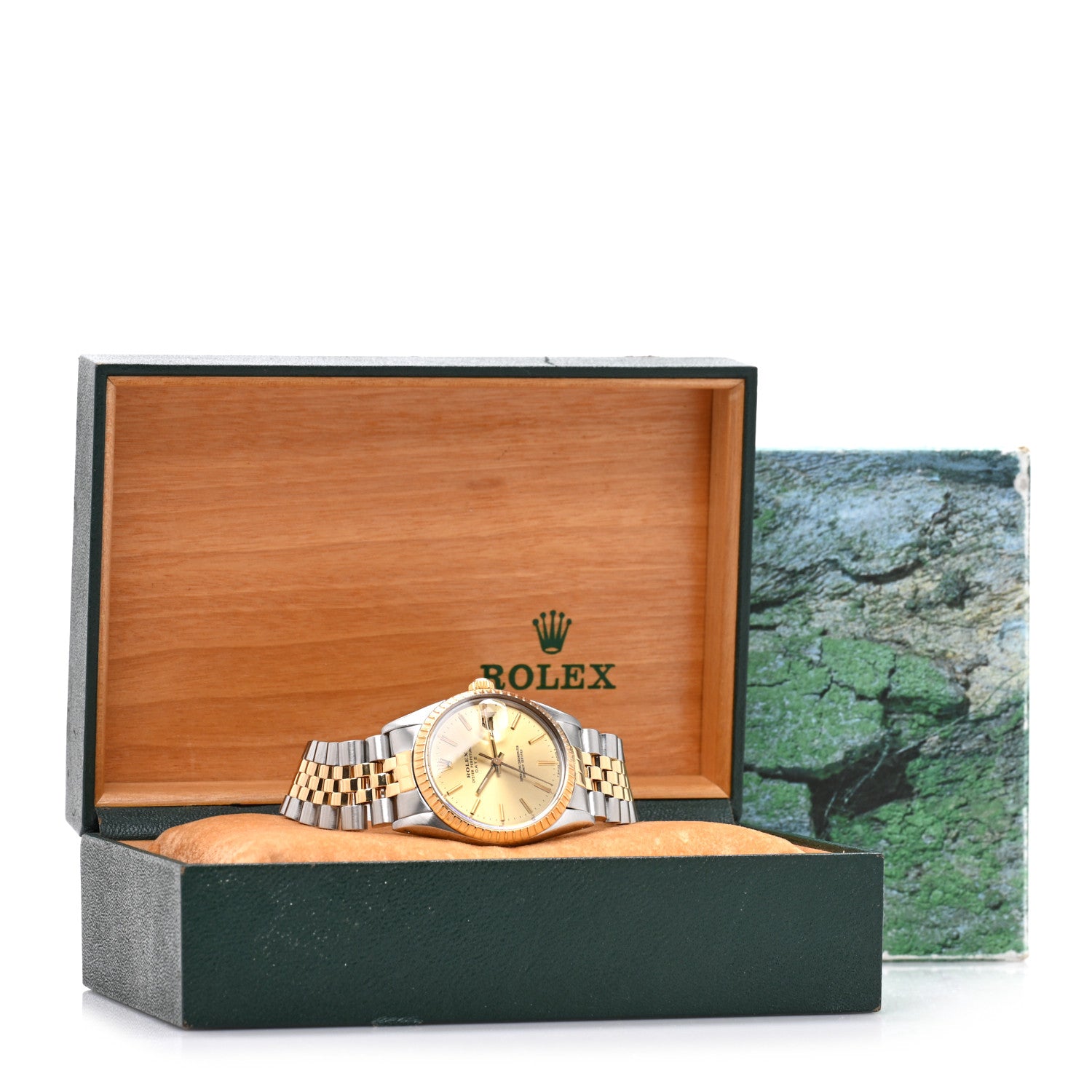 Stainless Steel 18K Yellow Gold 34mm Oyster Perpetual Date Watch Champagne 15053 — view 5