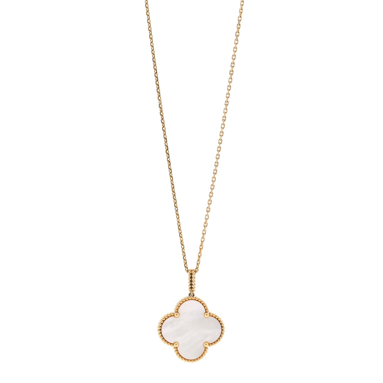 18K Yellow Gold Mother of Pearl Magic Alhambra Long Necklace