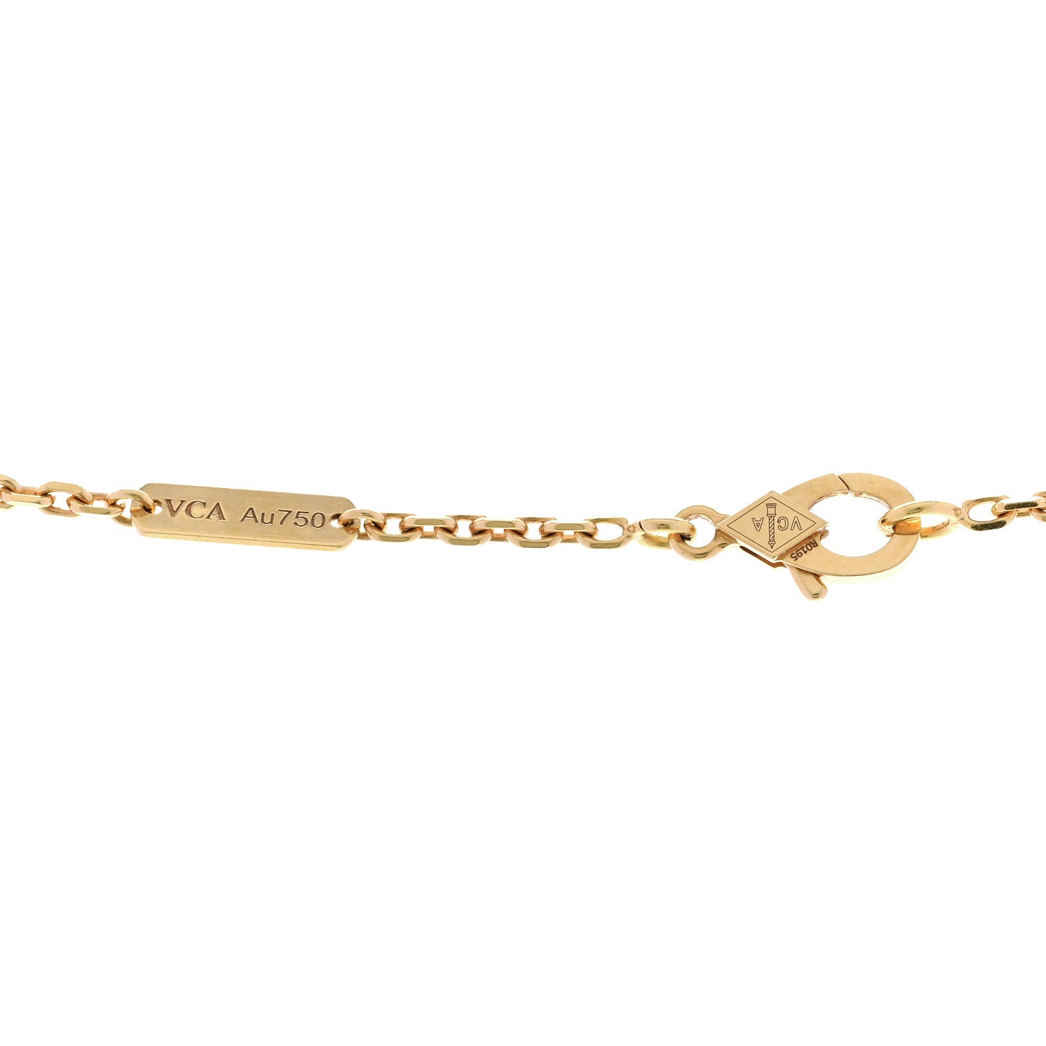 18K Yellow Gold Mother of Pearl Magic Alhambra Long Necklace — view 4