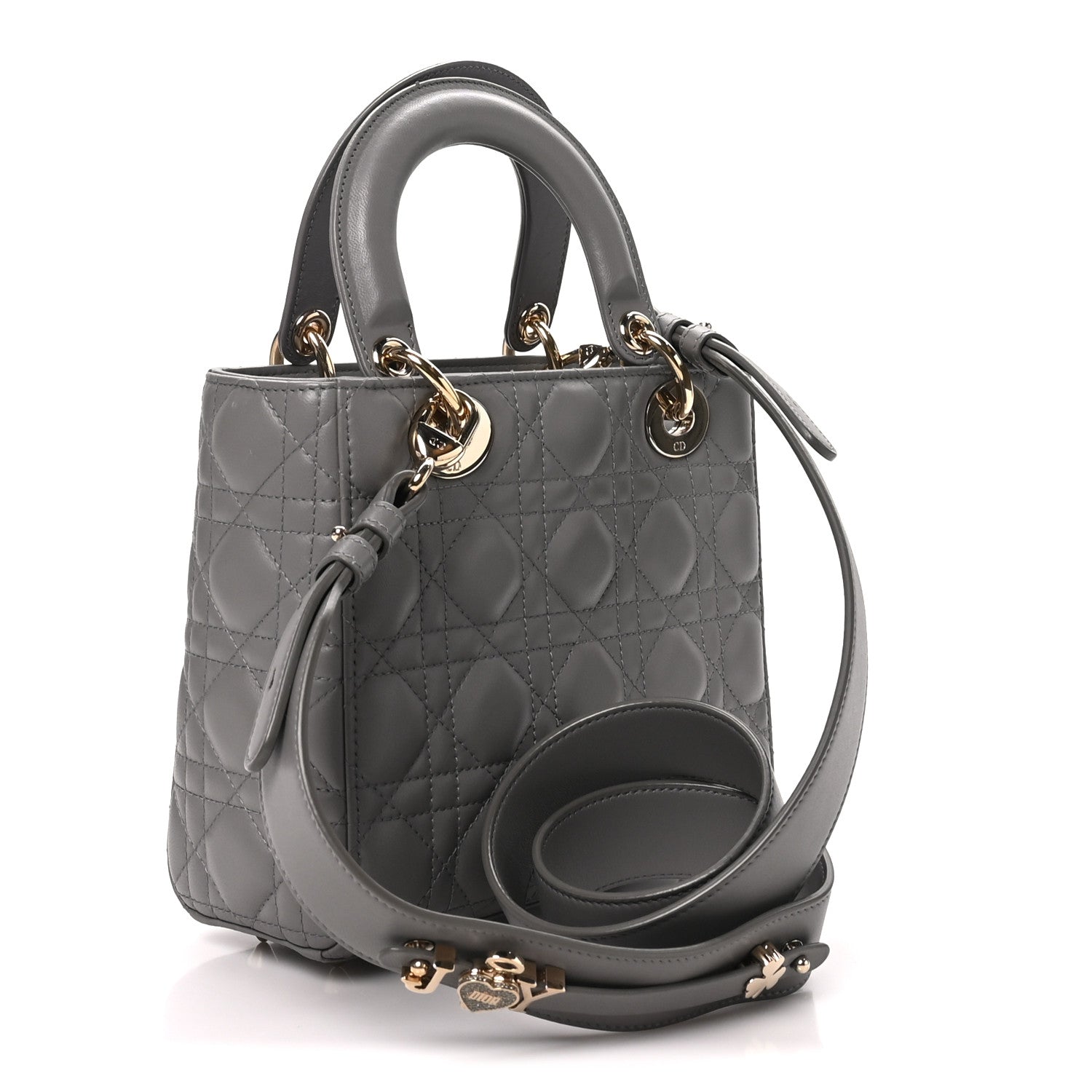 Lambskin Cannage Small My ABCDior Lady Dior Grey — view 2