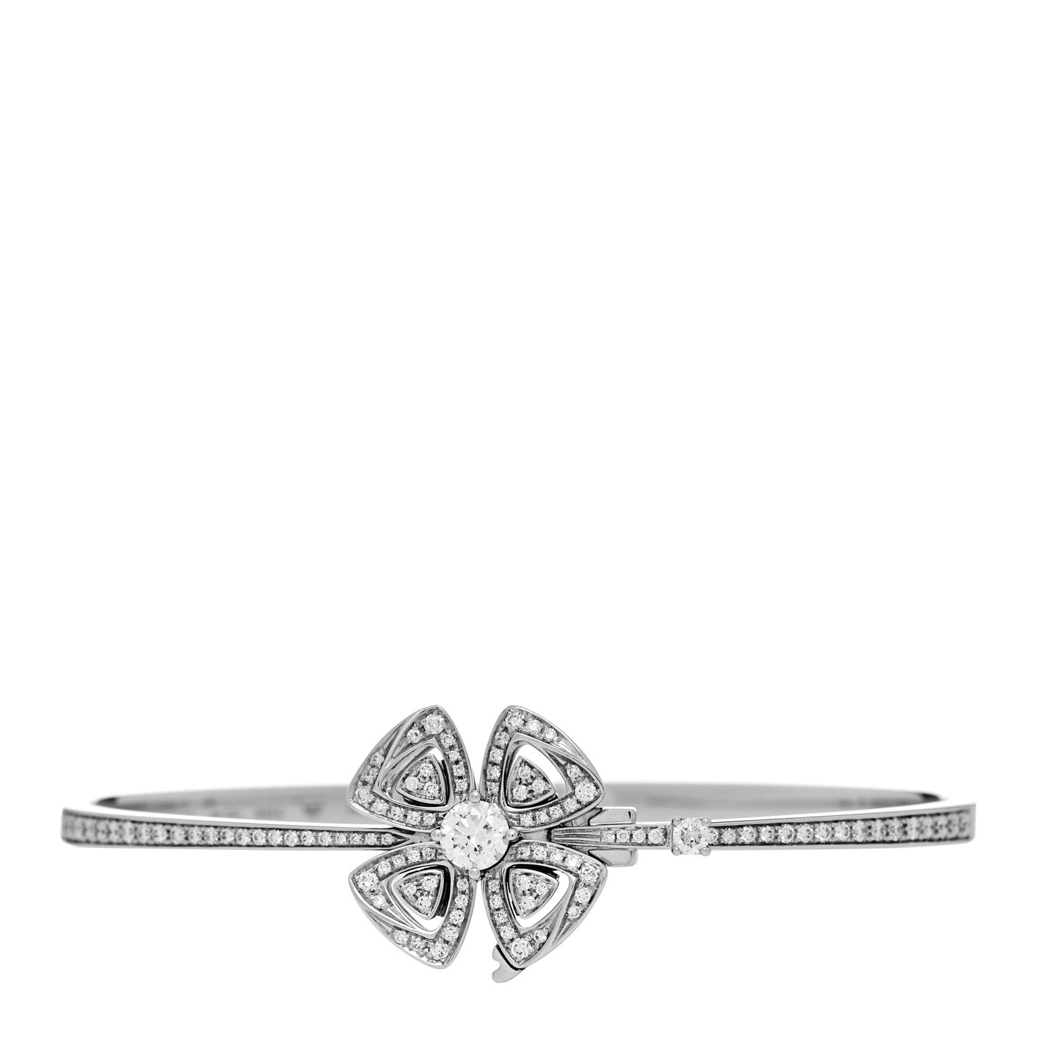 18K White Gold Diamond Fiorever Pave Bracelet S