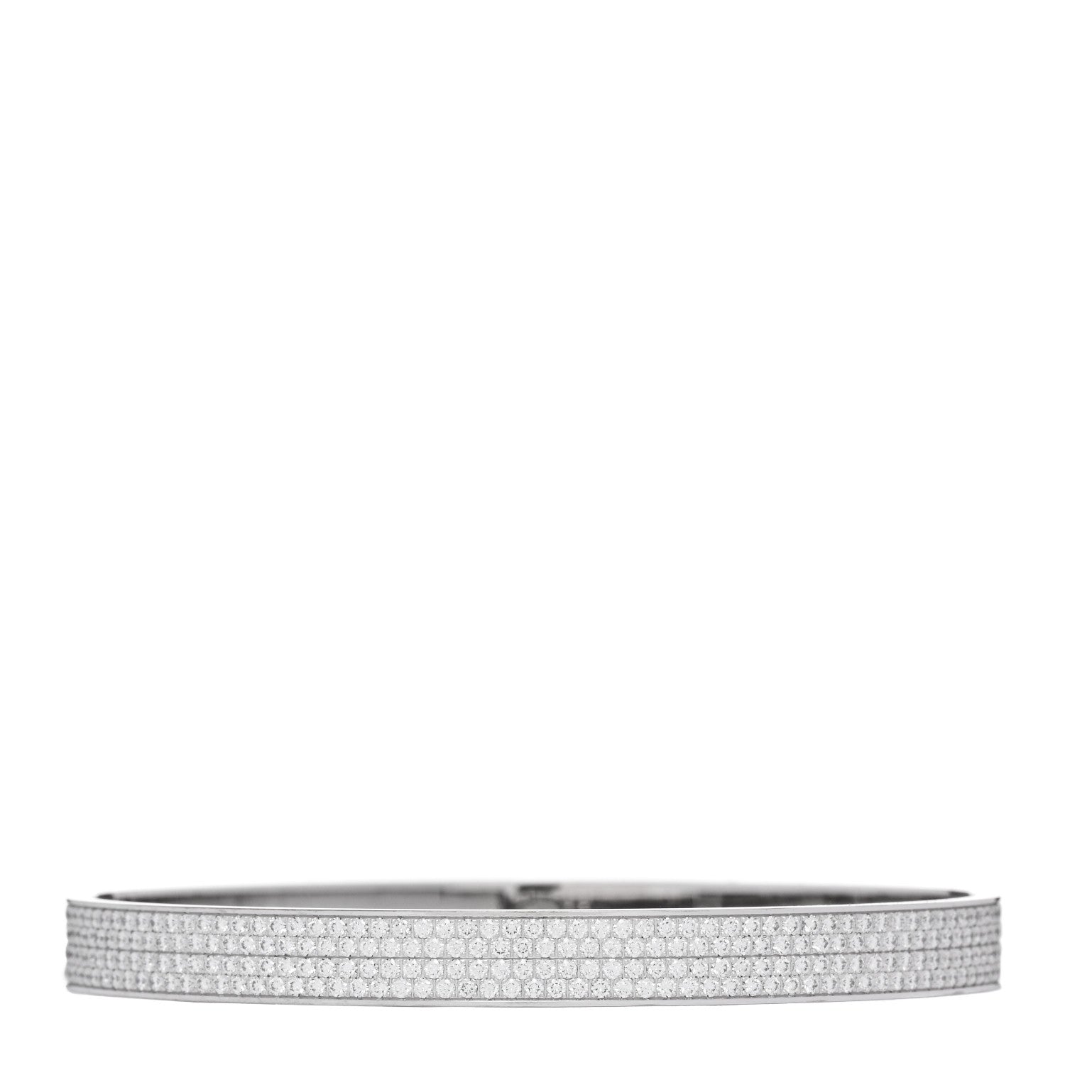 18K White Gold Diamond Kelly Full Pave Bracelet XS — view 2