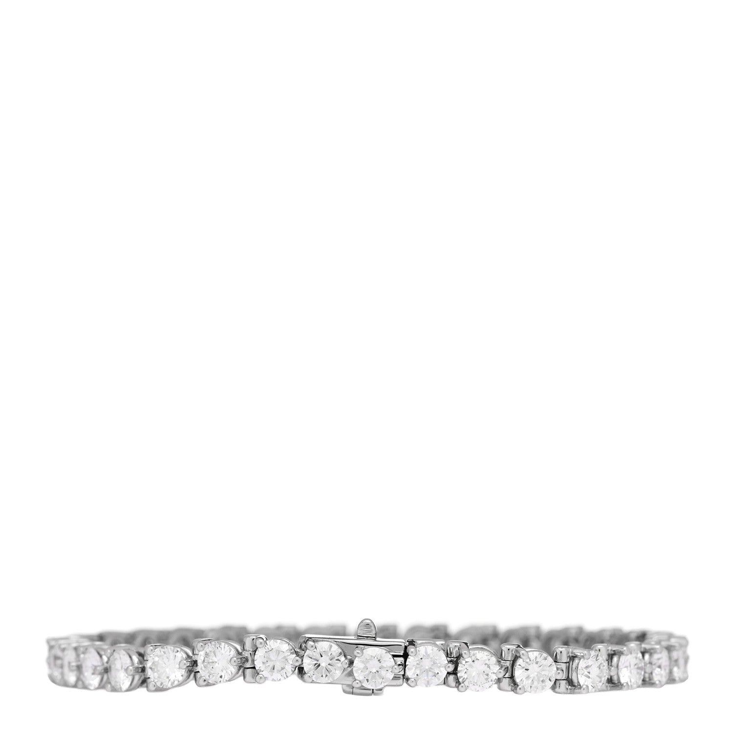 18K White Gold Diamond 7.86ctw Tennis Bracelet — view 3