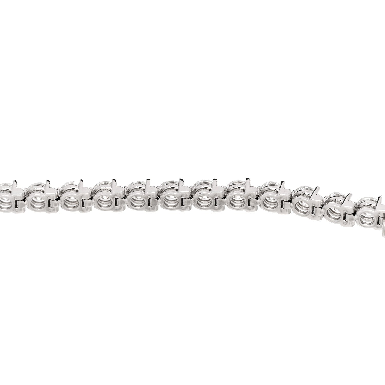 18K White Gold Diamond 7.86ctw Tennis Bracelet — view 5