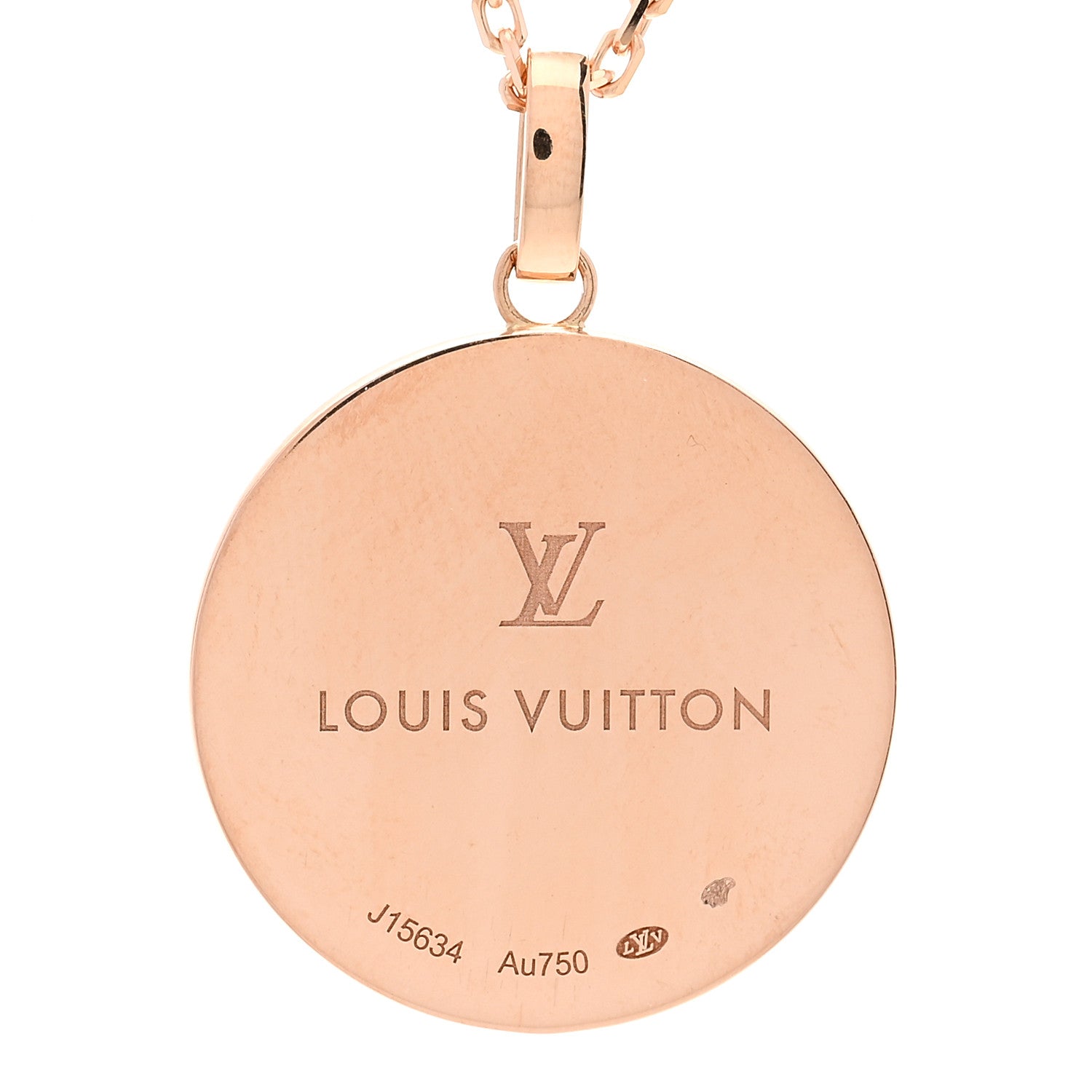 18K Pink Gold Mother of Pearl XL Blossom Sun Pendant Necklace — view 5