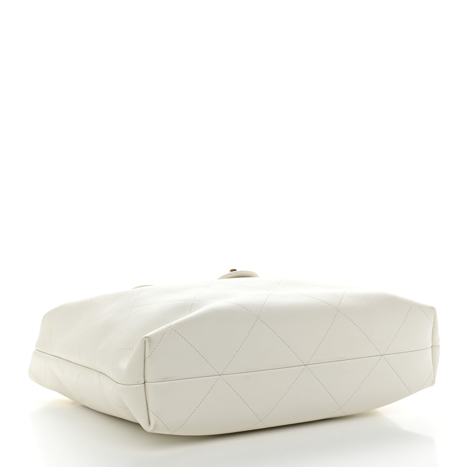 Calfskin Quilted Small Maxi Chain Hobo White — view 4