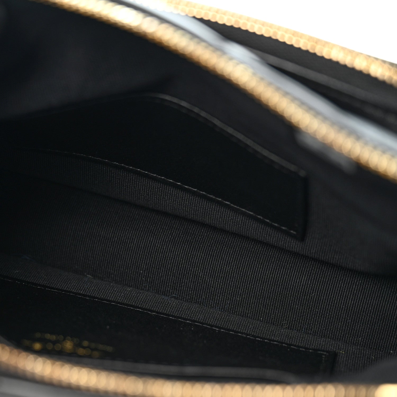 Shiny Crumpled Lambskin Quilted Small Preppy Pocket Clutch With Chain Black — view 5