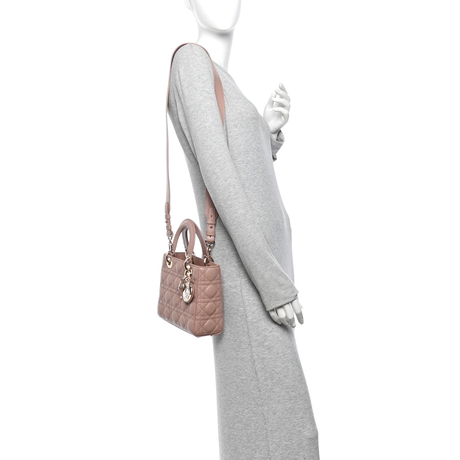 Lambskin Cannage Small My ABCDior Lady Dior Fard — view 2