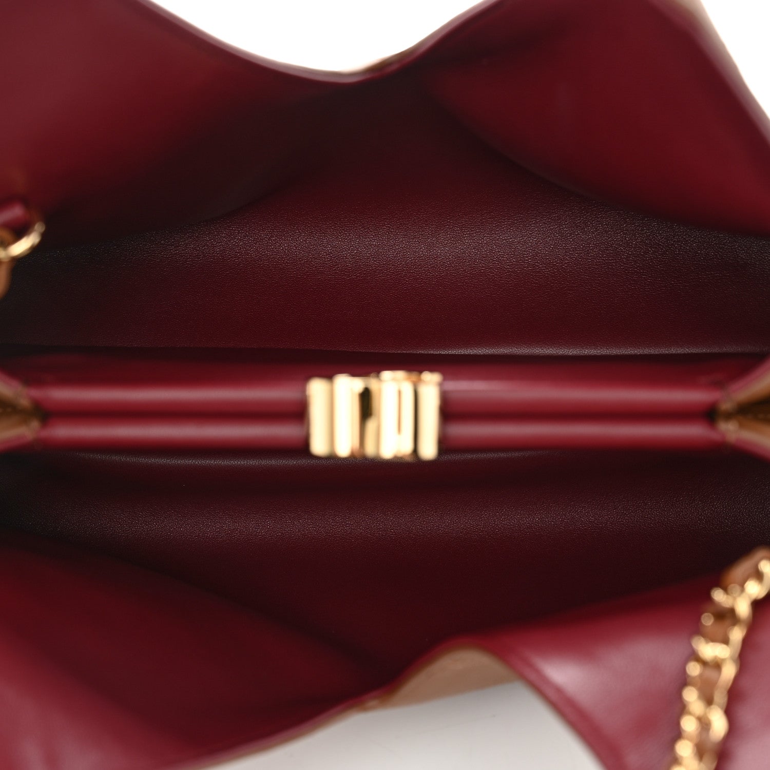 Calfskin Chic Lady Small Shopping Tote Brown — view 5