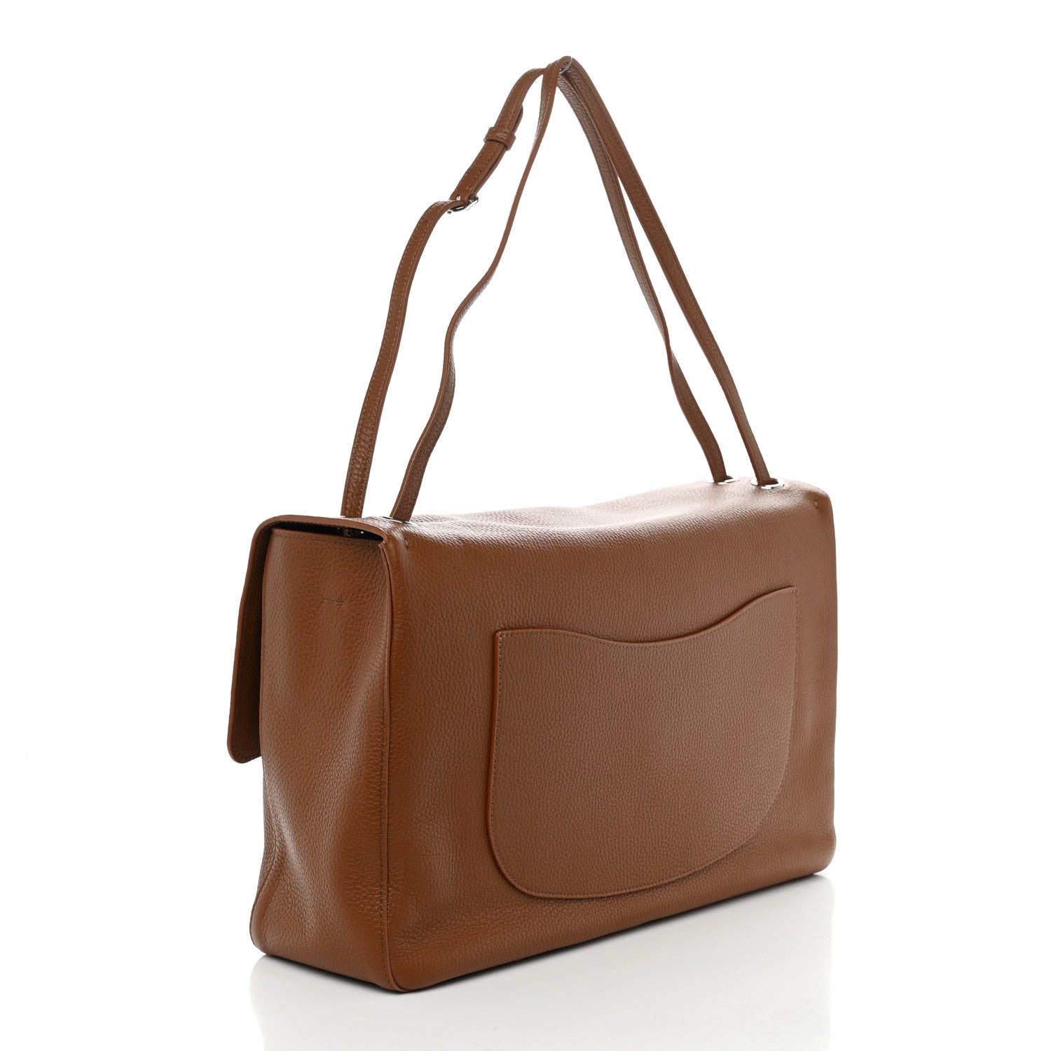 Grained Calfskin Souplissimo Maxi Flap Camel — view 3