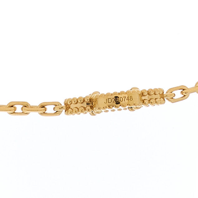18K Yellow Gold Black Onyx 20 Motifs Vintage Alhambra Necklace — view 4