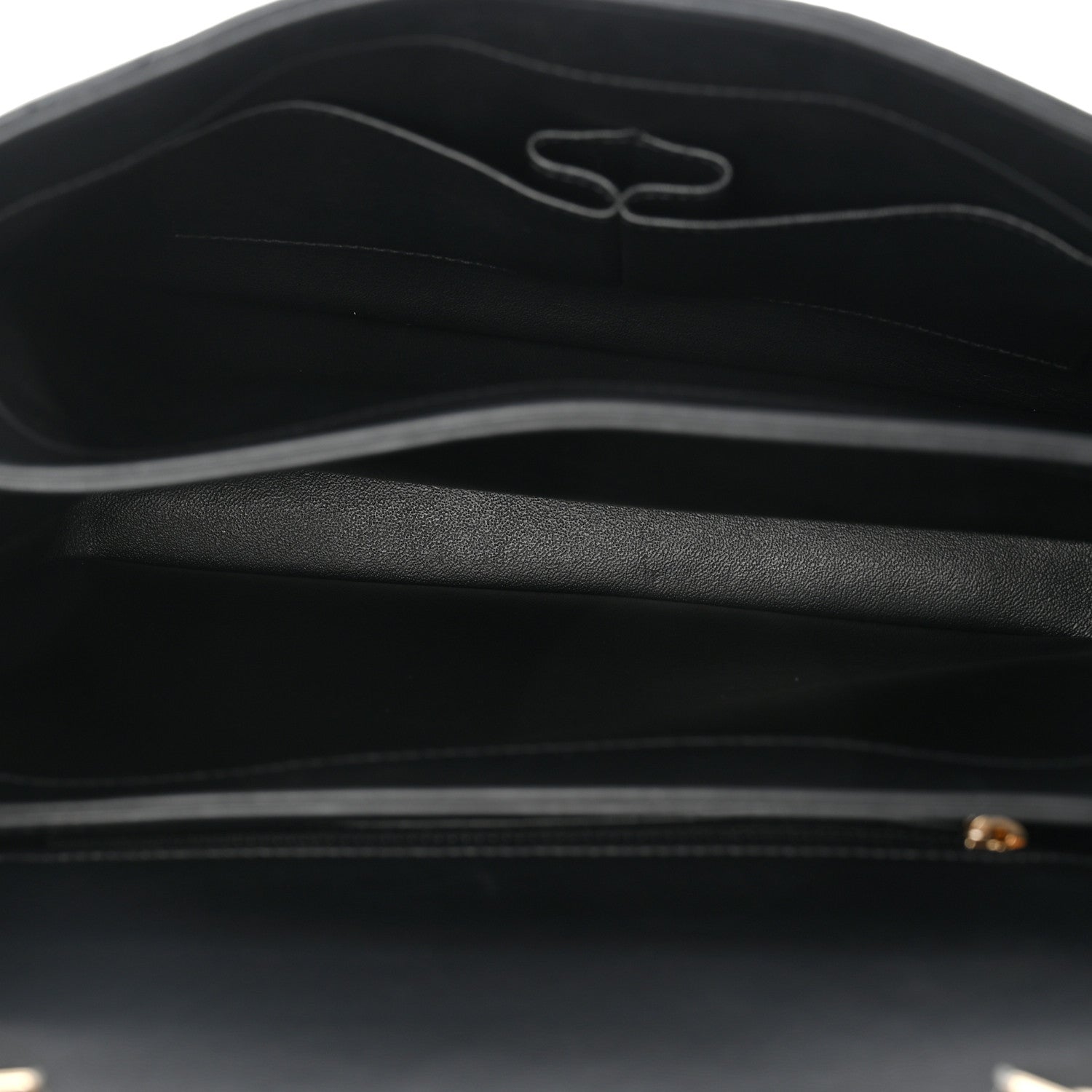 Lambskin Quilted Medium Trendy CC Flap Dual Handle Bag Black — view 5