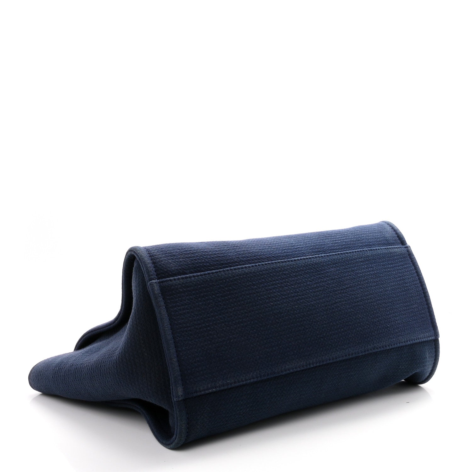 Mixed Fibers Calfskin Medium Deauville Tote Navy Blue — view 5