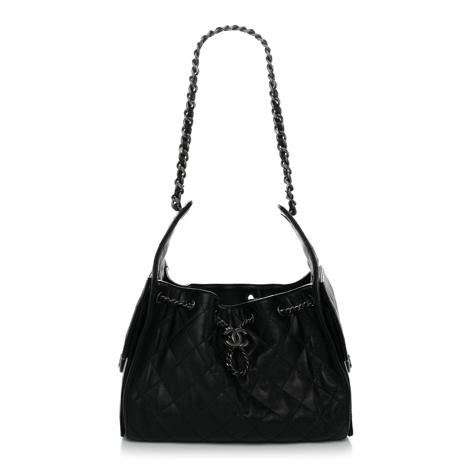 Caviar Quilted Small Chanel 25 Handbag Black