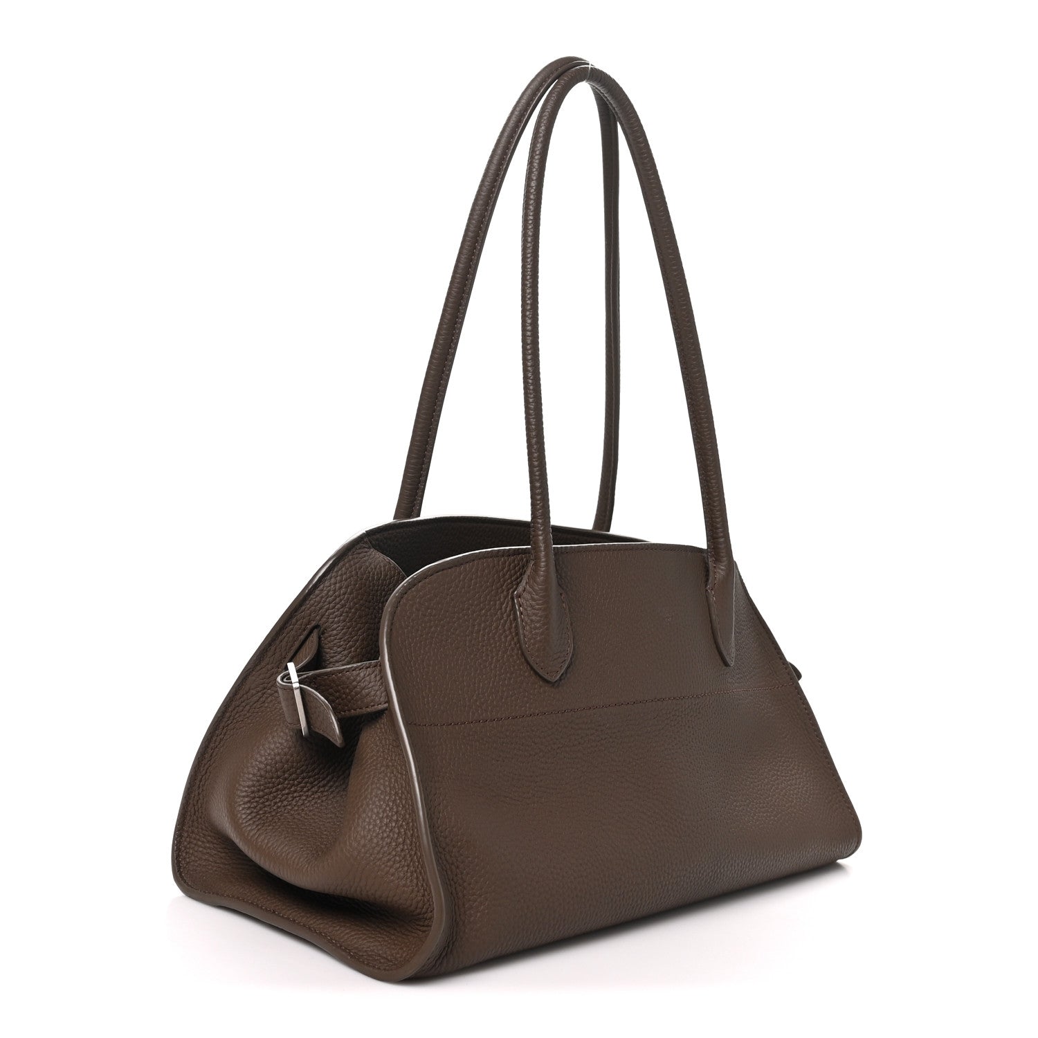 Matte Grained Calfskin Margaux Shoulder 12 Dark Olive — view 3