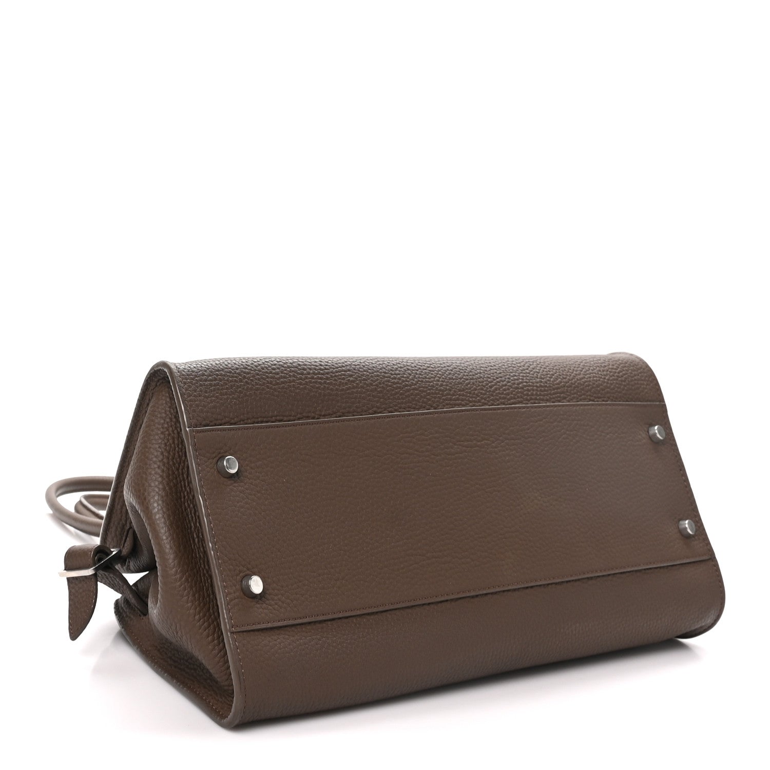 Matte Grained Calfskin Margaux Shoulder 12 Dark Olive — view 4