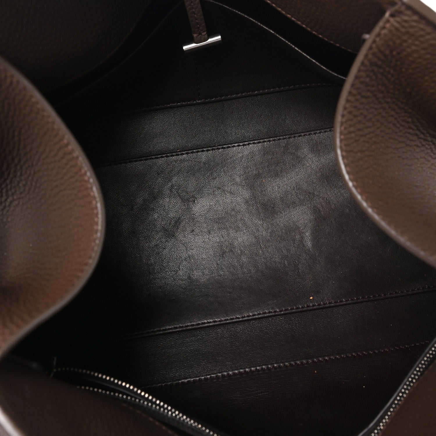 Matte Grained Calfskin Margaux Shoulder 12 Dark Olive — view 5