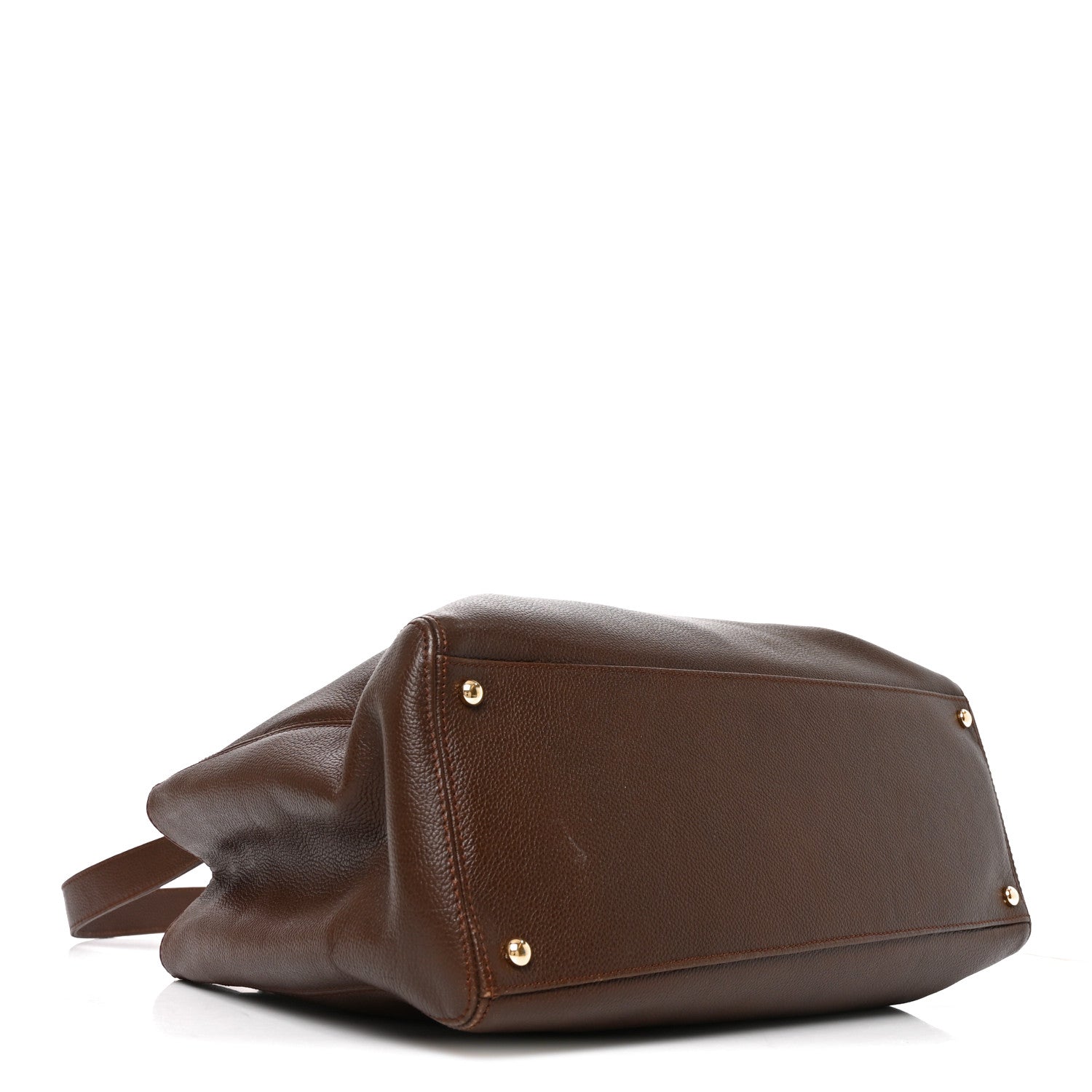 Calfskin Cerf Executive Shopper Tote Brown — view 4