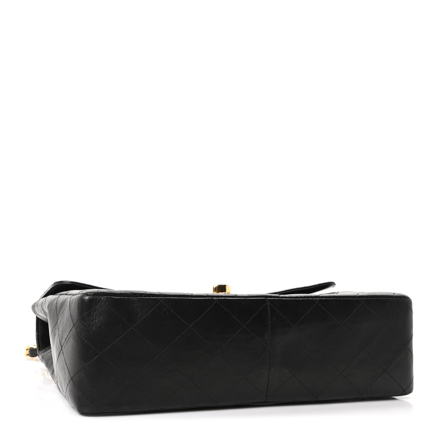 Lambskin Quilted XL Jumbo Single Flap Black — view 4