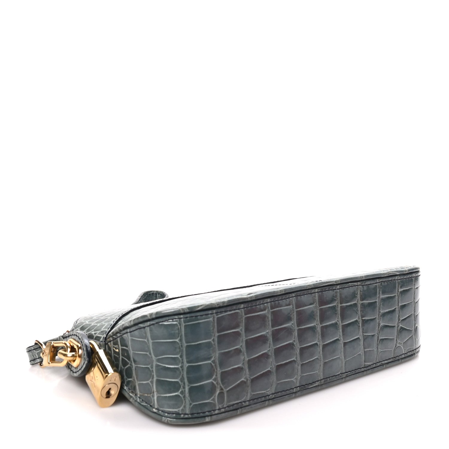 Crocodile Lockit Clutch Blue — view 4