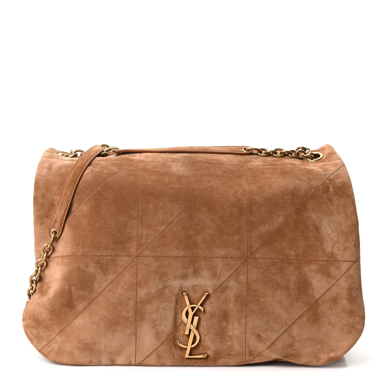 Suede Matelasse Monogram Large Jamie 4.3 Snuff