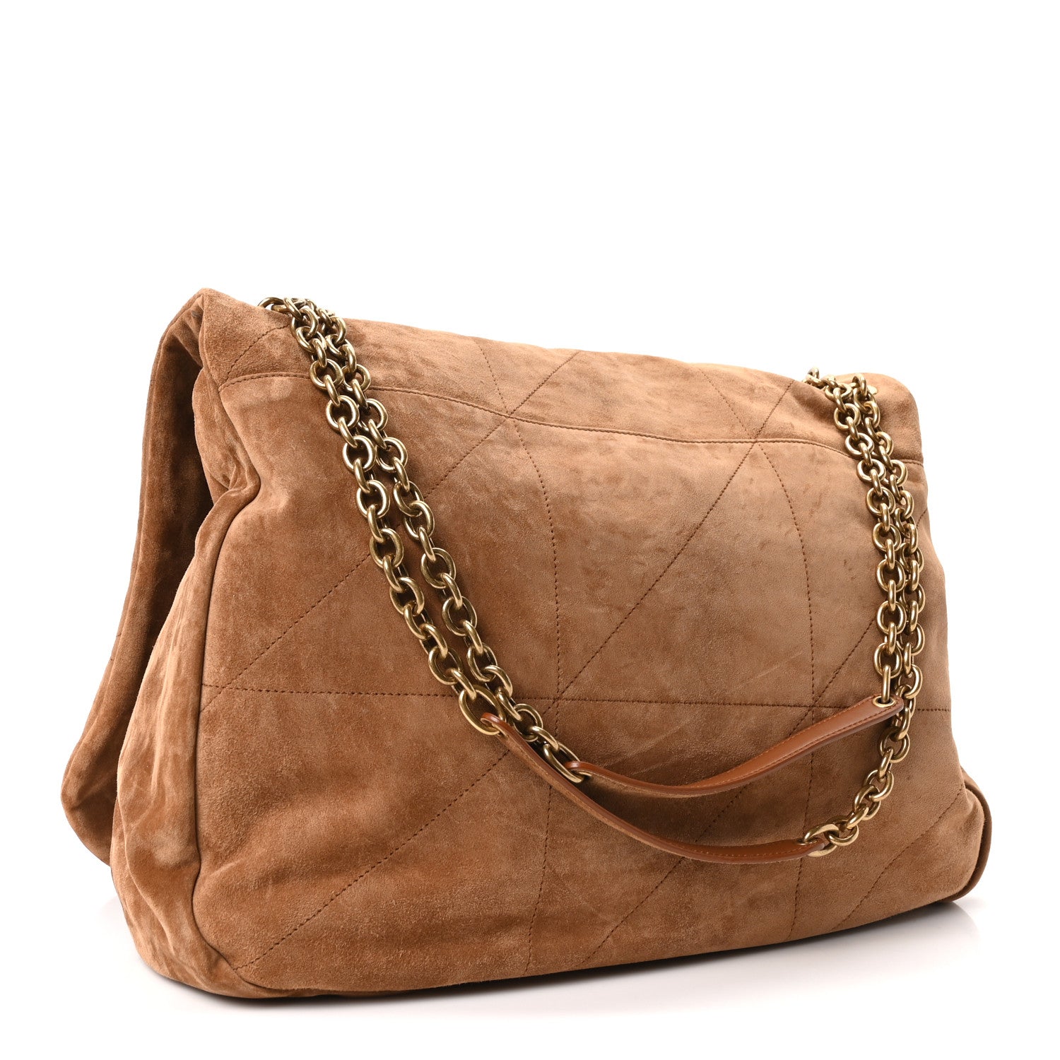 Suede Matelasse Monogram Large Jamie 4.3 Snuff — view 3