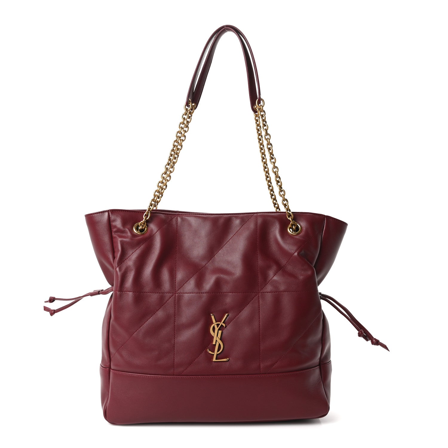 Lambskin Medium Jamie Shopping Tote Bordeaux