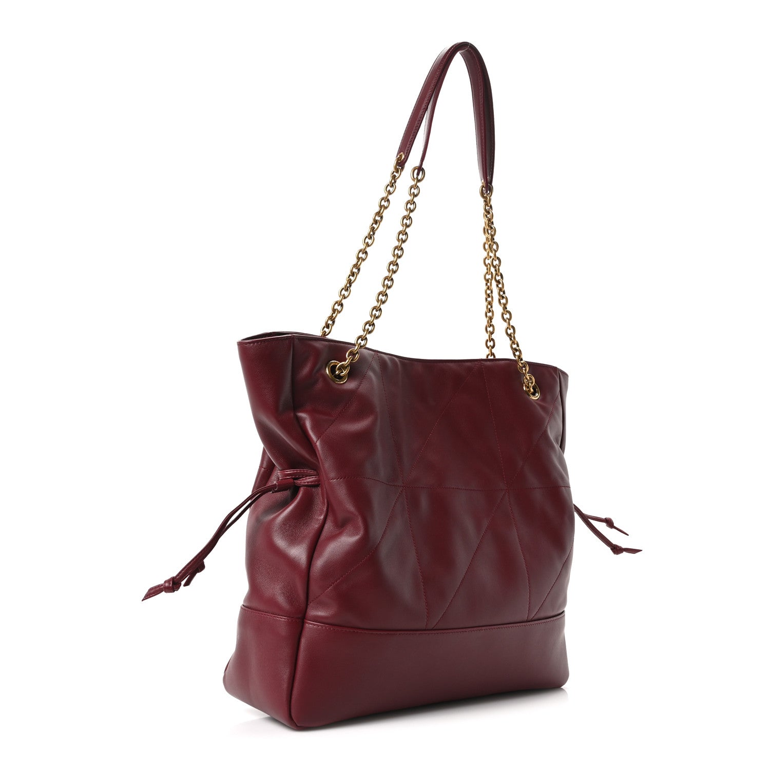 Lambskin Medium Jamie Shopping Tote Bordeaux — view 4