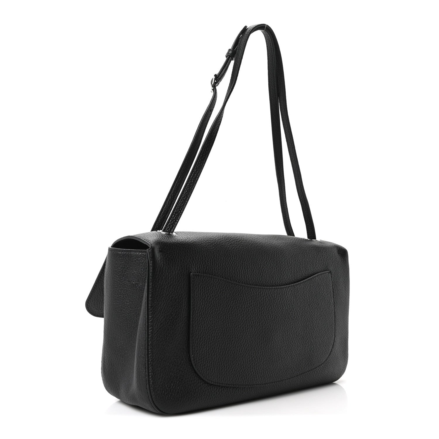 Grained Calfskin Small Souplissimo Maxi Flap Black — view 3
