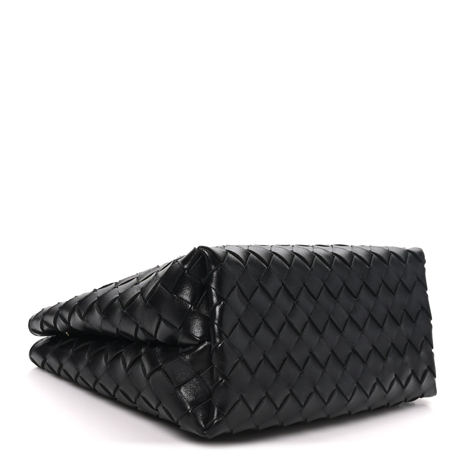 Nappa Intrecciato Small Andiamo With Chain Shoulder Bag Black — view 4