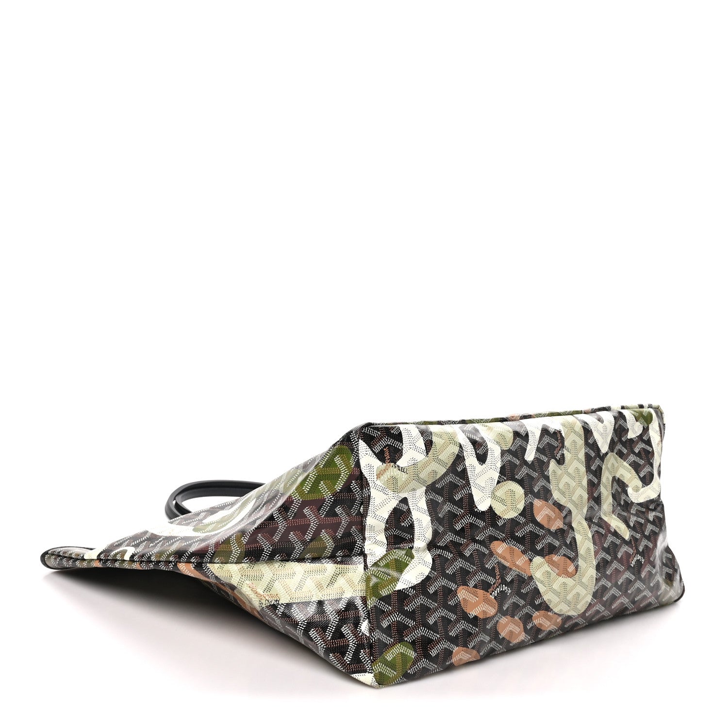 Goyardine Saint Louis Lettres Camouflage GM Black Green — view 5