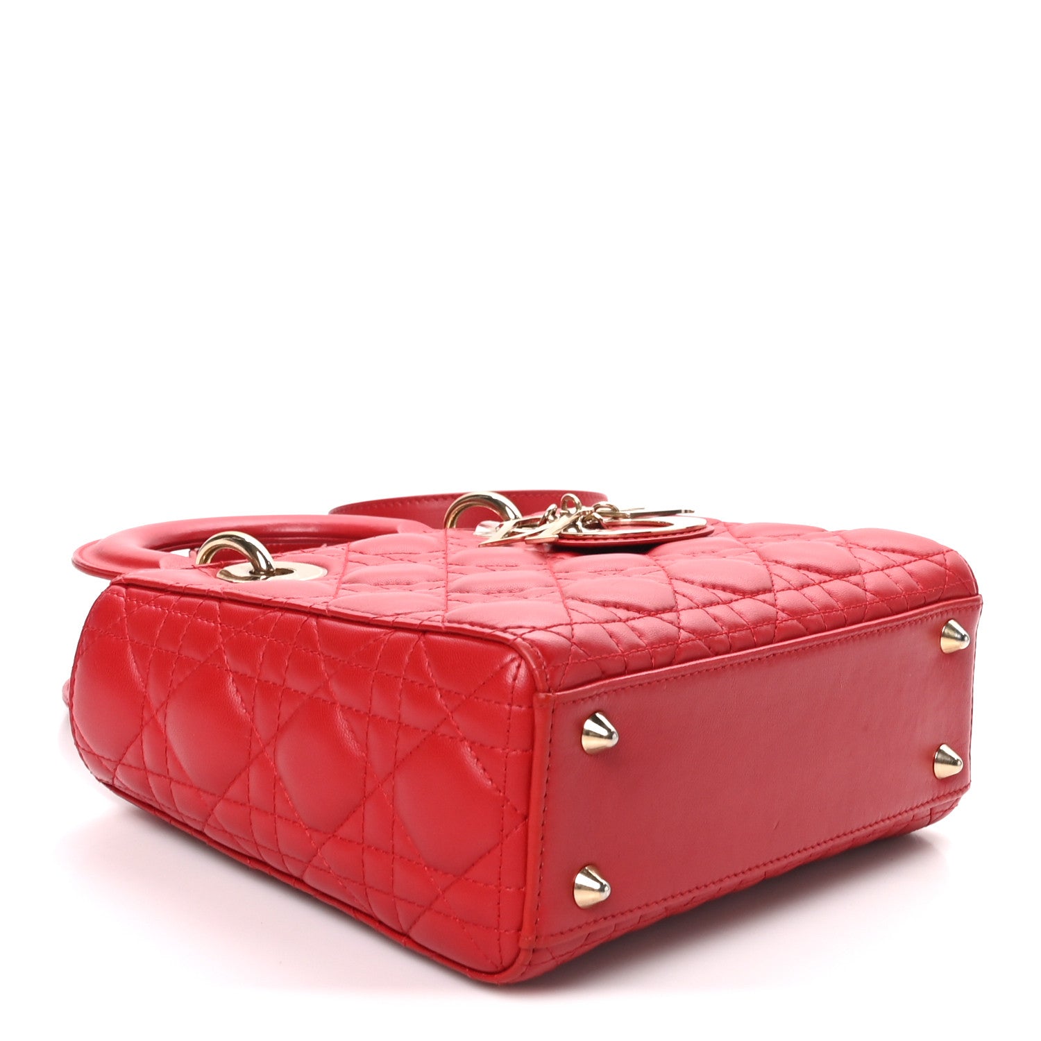 Lambskin Cannage Small My ABCDior Lady Dior Red — view 4