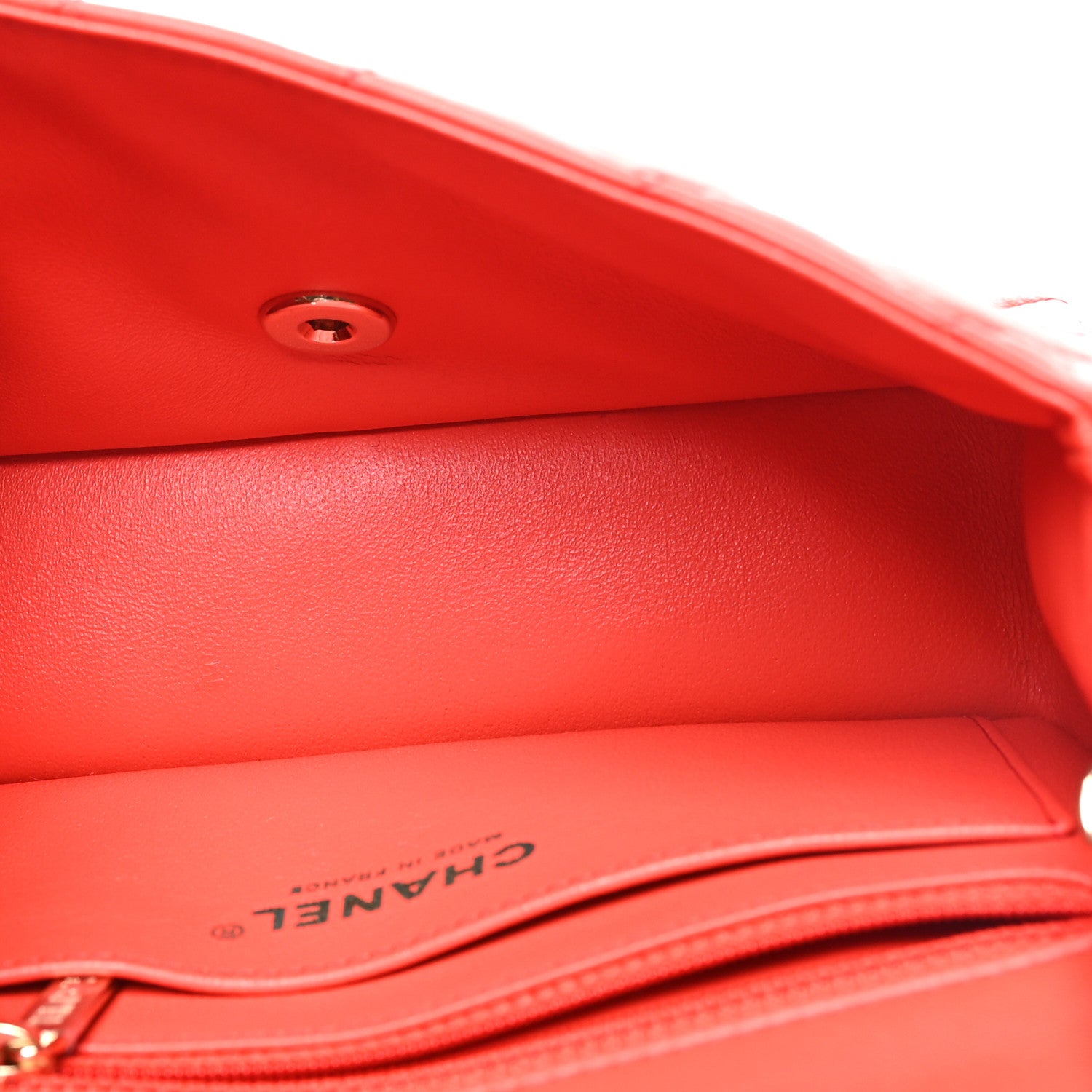 Lambskin Quilted Mini Rectangular Flap Red — view 5