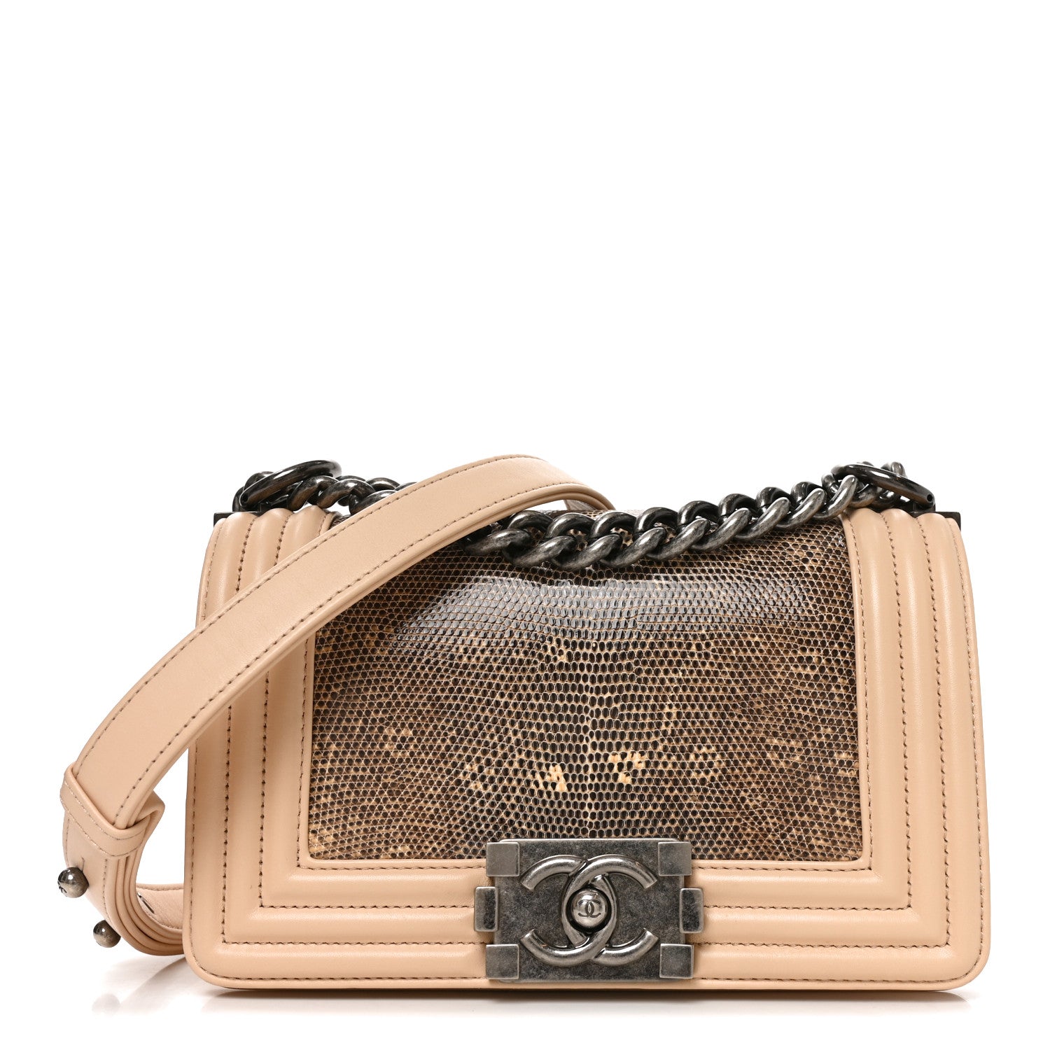 Lizard Calfskin Small Boy Flap Pink