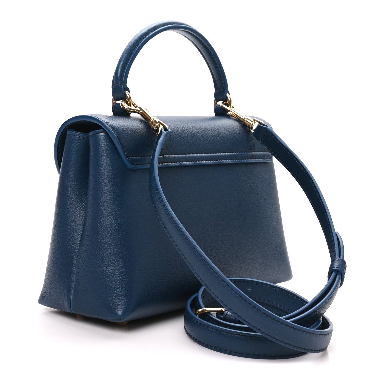 Supple Grained Calfskin Teen Nino Teal Blue — view 3