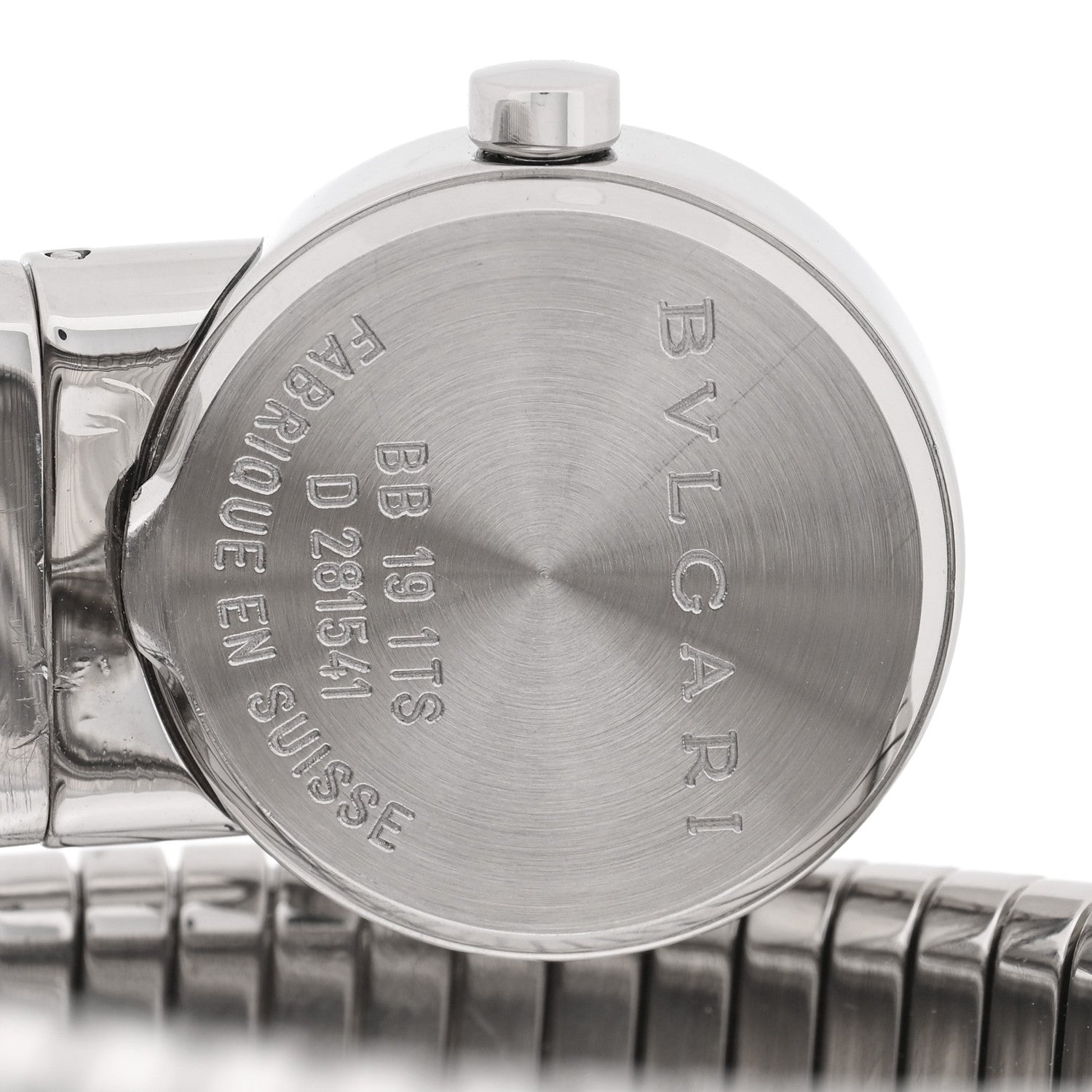 Stainless Steel Diamond 19mm Serpenti Tubogas Double Spiral Quartz Watch  Black — view 3