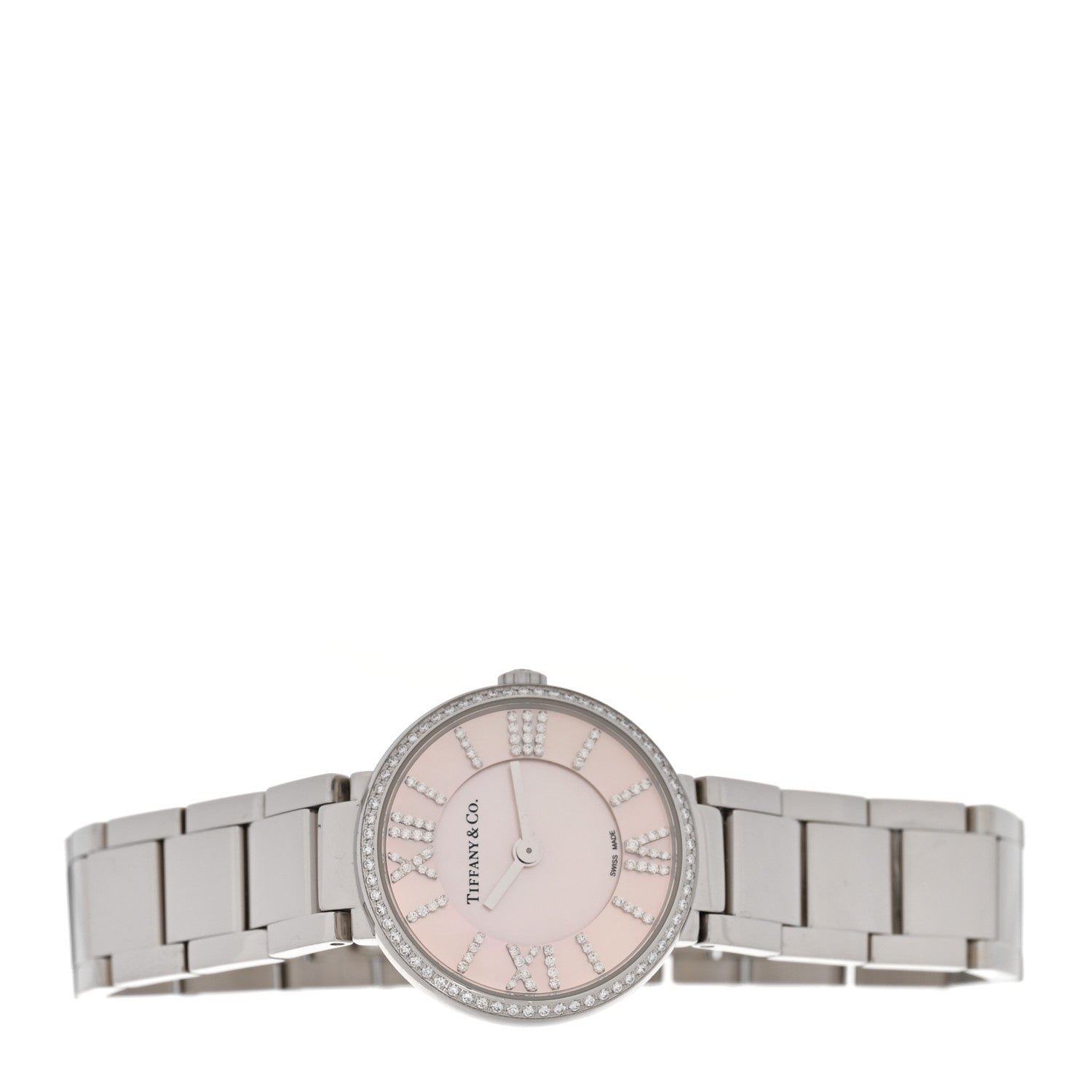 Stainless Steel Diamond Bezel 24mm Atlas 2-Hand Quartz Watch Silver — view 2