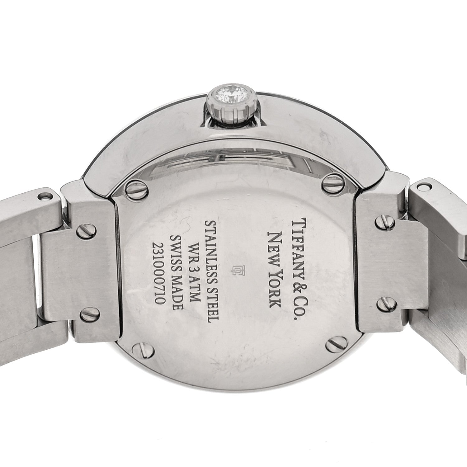 Stainless Steel Diamond Bezel 24mm Atlas 2-Hand Quartz Watch Silver — view 4