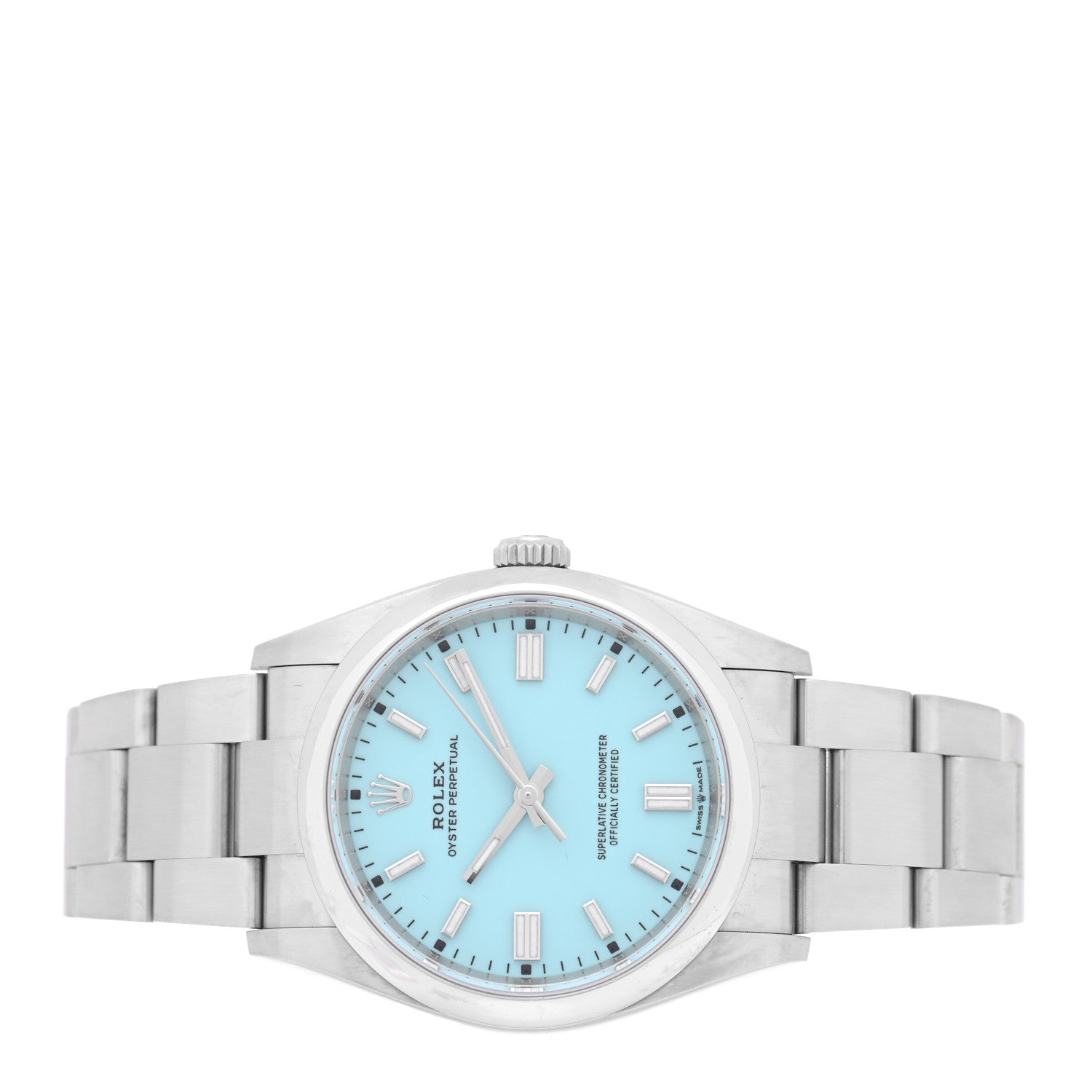Stainless Steel 36mm Oyster Perpetual Watch Turquoise 126000 — view 2